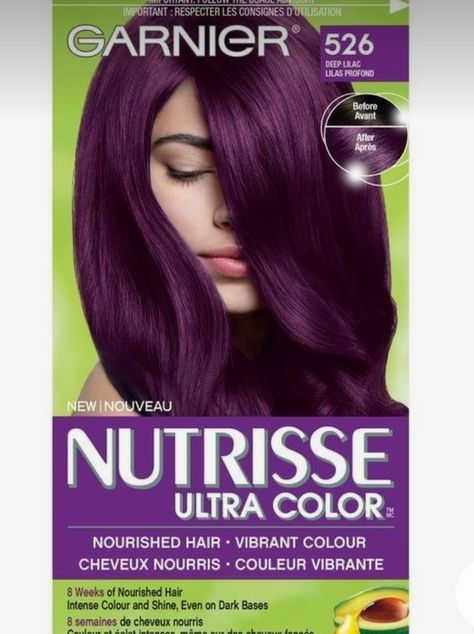 Violet Hair Dye, Dark Plum Hair Color, Dark Violet Hair, Pelo Color Vino, Burgundy Hair Dye, Garnier Hair Color, Wine Hair Color, Hair Color Plum, Plum Hair