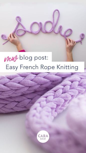 Yarn Wire Words, How To Make Rope From Yarn, How To French Knit, Diy Wire Yarn Name, Rope Names Diy, Yarn Rope Diy, Diy Knitted Wire Words, Crochet I Cord Projects, Diy Wire Name Sign