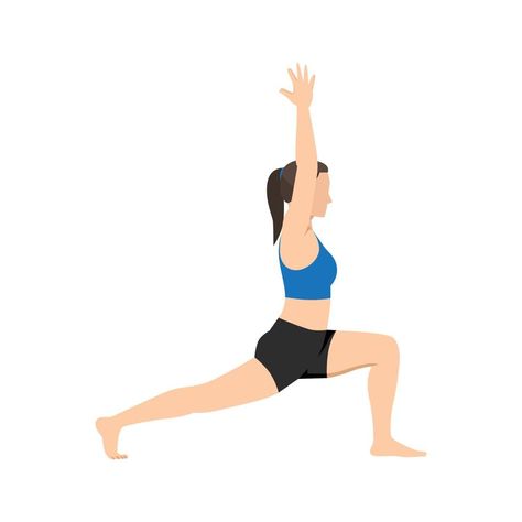 Crescent Lunge Yoga, Crescent Lunge, Yoga Journal, Yoga Pose, Yoga Sequences, Yoga Poses, Hair Tutorial, Crescent, Vector Art