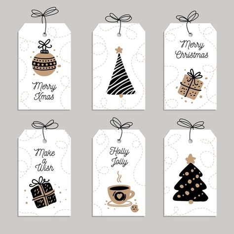 Gift Tag Template Free, Christmas Gift Tags Template, Free Printable Christmas Gift Tags, Christmas Gift Tags Diy, Sale Tag, Hand Drawn Christmas, Card Design Handmade, Christmas Tags Printable, Gift Tag Template