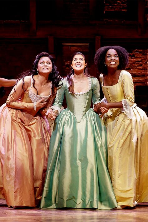 Schuyler Sisters Schuyler Sisters Costume, Hamilton Cosplay, Peggy Schuyler, Hamilton Eliza, Hamilton Costume, The Schuyler Sisters, French Dresses, Eliza Schuyler, Sister Costumes