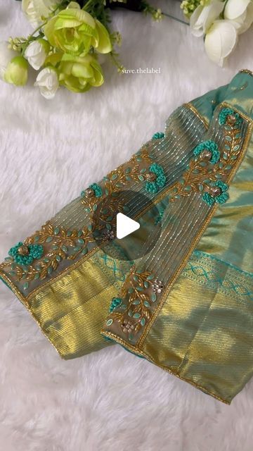 Net Cloth Aari Work Blouse Designs, Hand Net Aari Work Blouse, Beats Work Blouse Design, Glass Beads Aari Work Blouse, Net Aari Work Blouse, Copper Bead Aari Work Blouse, Netted Blouse Designs, Net Blouses, Blouse Designs