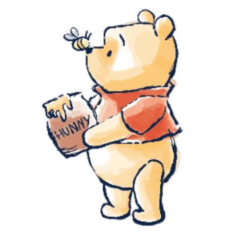 A Drawing, Winnie The Pooh, Honey