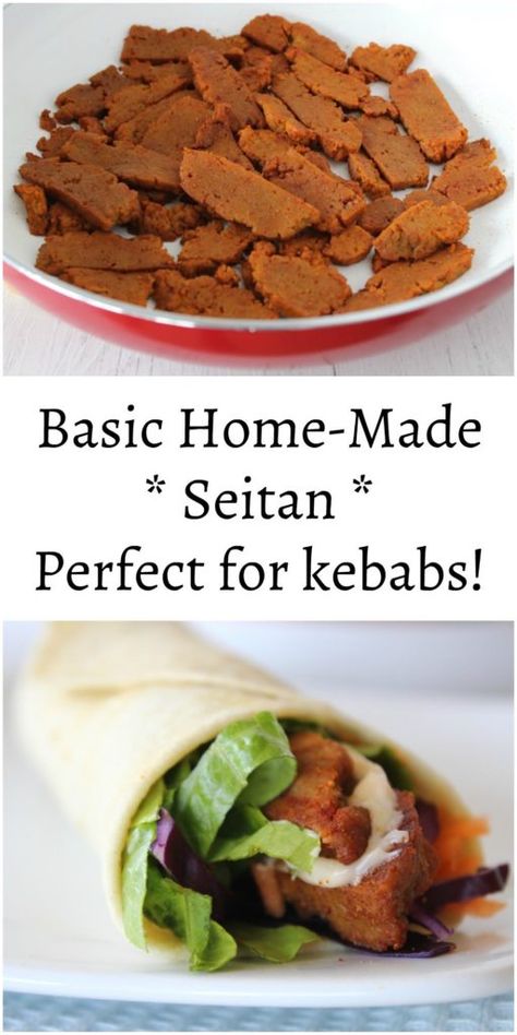 Basic Home-Made Seitan Vegan Cookout, Doner Kebabs, Homemade Seitan, Seitan Recipes, Steak And Ale, Vegan Pie, Vital Wheat Gluten, Kebab Recipes, Meat Substitutes