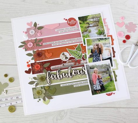 Family Scrapbook Layouts, Beach Scrapbook Layouts, Scrapbook Design Layout, Boho Color, Simple Scrapbook, Scrapbook Layout Sketches, Creative Scrapbook, Color Vibe, Family Scrapbook