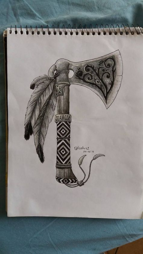 Indian Hatchet Tattoo, Native American Tomahawk Tattoo, Indian Tomahawk Tattoo, Tomahawk Tattoo Design, Tomahawk Drawing, Indian Inspired Tattoos, Native Indian Tattoo Design, Ax Tattoo, Machado Tattoo