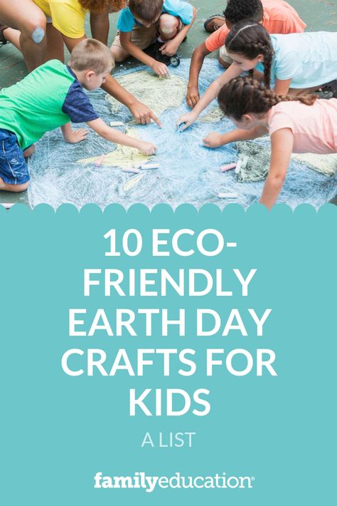 Generate an interest in the environment with your kids this Earth Day with these 10 eco-friendly craft ideas. Eco Friendly Crafts For Kids, Earth Friendly Crafts, Kids Educational Crafts, Sustainability Activities, High School Art Lesson Plans, Eco Crafts, Eco Art, Eco Friendly Kids, Eco Kids