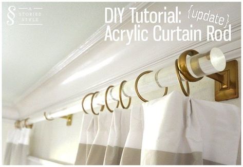 DIY Acrylic Rod UPDATE | A Storied Style | A design blog dedicated to sharing the stories behind the styles we create. | Bloglovin’ Acrylic Curtain Rods, Deco Room, Diy Curtain Rods, Finials For Curtain Rods, Cozy Bedrooms, Acrylic Rod, Expensive Furniture, Curtain Track, Dorm Ideas