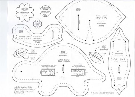 Felt Turtle, Felt Templates, Turtle Crafts, Pin Cushions Patterns, Felt Crafts Patterns, Soft Toy Patterns, Turtle Pattern, Fabric Toys, Felt Patterns
