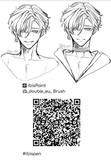 Ibis Paint Brush Qr Code, Ibis Paint Brush Qr, Ibispaint Qr Code, Brush Qr Code, Ibis Pen, Ibis Paint Brush, Paint Brush Drawing, الفن الرقمي, Sketch Pen