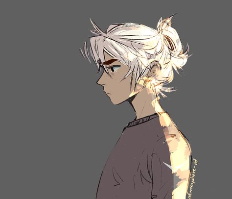 Half alien, white-haired Keith. Messy Hair Sketch, White Hair Boy Oc, Boys With White Hair, People With White Hair, White Haired Anime Guy, Black And White Hair Anime, White Hair Guy, White Hair Drawing, White Haired Boy