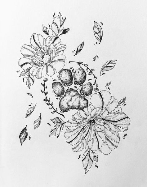 Tatoo Dog, Pawprint Tattoo, Dog Memorial Tattoos, Western Tattoos, Paw Tattoo, Memorial Tattoos, Sleeve Tattoos For Women, Elegant Tattoos, Dog Tattoo