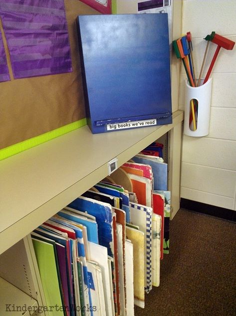 Classroom Pointers, Big Book Storage, Literacy Work Stations, Second Grade Classroom, Literacy Centres, Reading Center, Library Center, Reading Corners, Kindergarten Reading Activities