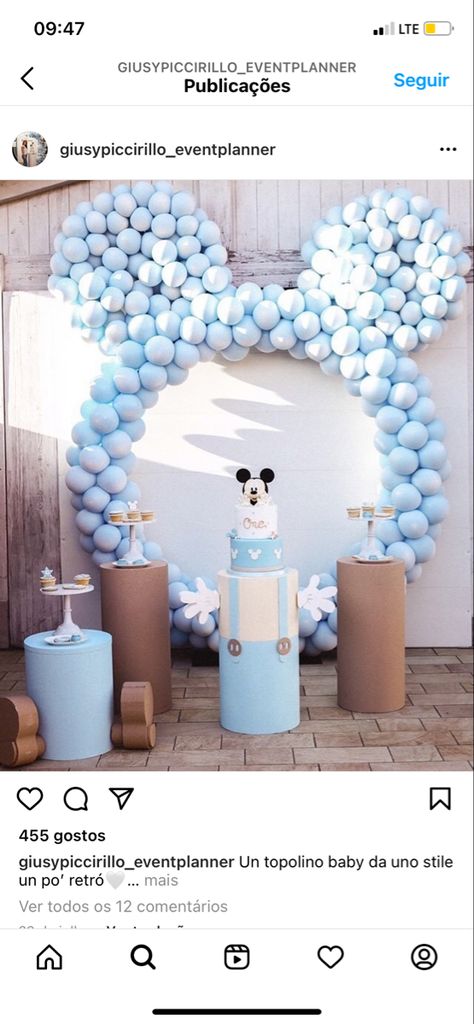 Light Blue Mickey Mouse Birthday, Mickey Mouse Birthday Decorations Blue, First Birthday Party Mickey Mouse, Mickey Mouse Blue Birthday, Blue Mickey Mouse Party 1st Birthdays, Baby Mickey Mouse Baby Shower Ideas, Baby Boy Party Themes, Mickey Mouse Baby Shower Ideas For Boys, Blue Mickey Mouse Cake