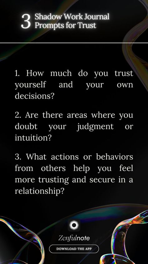 These prompts can help you delve into the roots of your trust issues, understand their impact, and develop strategies for fostering trust in both yourself and your relationships. Shadow Work Journal Prompts, Work Journal Prompts, 30 Day Writing Challenge, Shadow Work Journal, God's Healing, Work Journal, Self Development Books, Writing Therapy, Writing Challenge