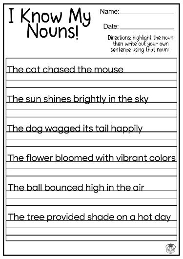 Help your ESL/EFL students improve their grammar and writing skills with these 9 engaging worksheets. Students will highlight nouns, identify the subject and object of a sentence, and build their own sentences using a variety of Year 7 English Worksheets, Sentence Building Worksheets, Handwriting Worksheets For Kids, Sentence Construction, Improve Reading Comprehension, Handwriting Practice Sheets, Spelling And Handwriting, Sentence Building, Handwriting Worksheets