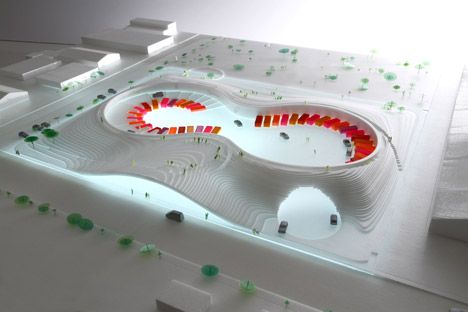 Sydhavns Recycling Center by BIG Big Architects, Waste To Energy, Recycling Station, Recycling Facility, Bjarke Ingels, Recycling Process, Architectural Model, Fitness Facilities, Arch Model