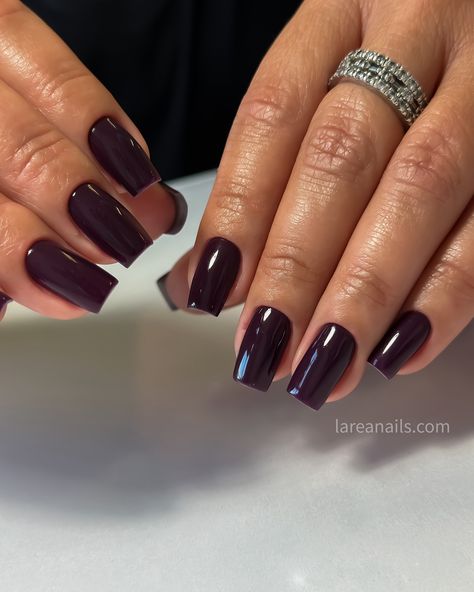 Try This Must-Have Fall Nail Color for a Seasonal Glow! 💅 Color: Dark Plum Amethyst Purple Nails, Nails Plum Color, Dark Plum Nails, Deep Purple Nails, Dark Purple Nails, Plum Nails, Fall Nail Color, Purple Acrylic Nails, Nails 2023