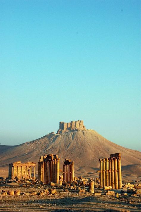 Ruins in Palmyra, Syria Palmyra Syria, Roman Ruins, Ancient City, The Ruins, Ancient Architecture, Ancient Ruins, Alberta Canada, In The Desert, Ancient Rome