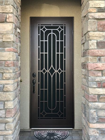 Custom Security Doors | Steve's Mobile Security Doors, LLC Iron Doors Modern, Security Door Design, Security Screen Doors, Wrought Iron Security Doors, Iron Security Doors, Wrought Iron Front Door, Porte In Ferro, Casa Hobbit, Security Screen Door