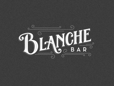 restaurant logo: Dribbble - Blanche Bar Final Logo by Matt Redway Logo Design Bar, Bar Logo Ideas, 1920s Logo Design, Pub Logo Design Ideas, Bar Logo Design Ideas, Bar Logos Vintage, Cocktail Bar Logo Design, Pub Aesthetic, Bar Logo Design