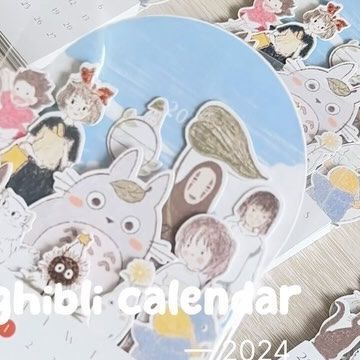 Journal & Study Essentials🌙 on Instagram: "Happy 2024 guys! Calendar Inspired by Ghibli studio✨" Ghibli Calendar 2024, Happy 2024, Ghibli Studio, Study Essentials, Calendar Ideas, Hearts Desire, Studio Ghibli, Cool Things To Make, Creative Ideas