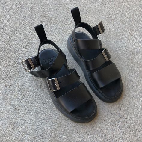 Dr. Martens black Gryphon sandals Gryphon Sandals Outfit, Dr Martens Gryphon, Martens Sandals, Sandals Outfit, Dr Martens Black, The Best Summer, Swaggy Outfits, Summer Sandals, Sandals Summer