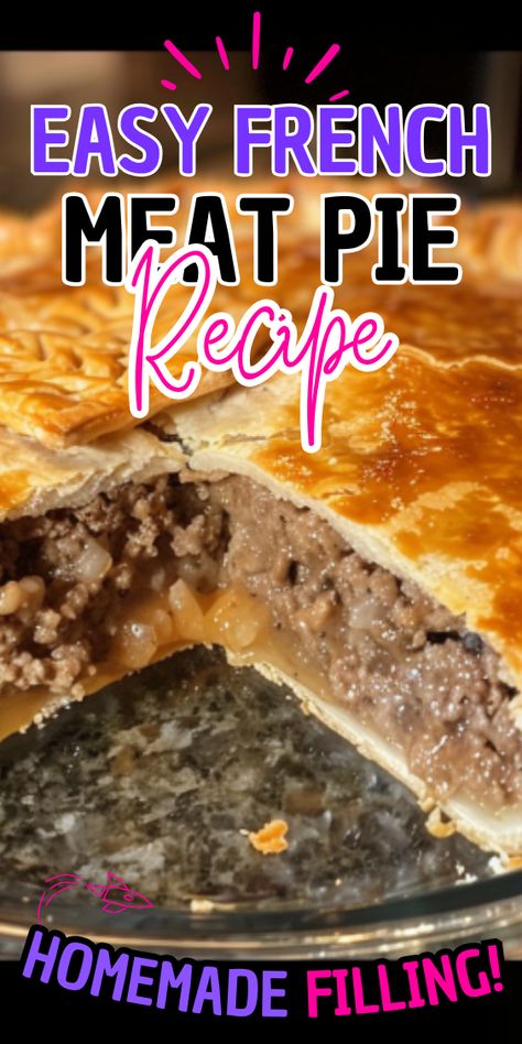 Easy French Meat Pie Recipe Meatpie English, Homemade Meat Pies Recipes, Meat Pies Pioneer Woman, Cajun Meat Pies, Easy Meat Pies, Puff Pastry Meat Pies, French Meat Pie Recipe, Meat Pies Recipes, Meat Pie Filling