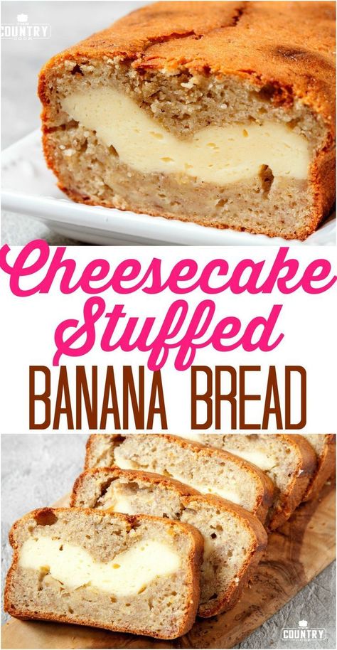 Stuffed Banana Bread, Homemade Banana Bread Easy, Homemade Banana Bread Recipe, Homemade Banana Bread, Country Cook, The Country Cook, Banana Bread Recipe, Country Cooking, Dessert Bread