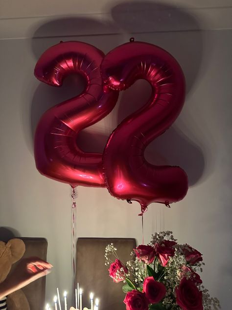 Twenty two years old🧚🏻‍♀️ Its My Birthday 22 Years, Bolo Taylor Swift, Happy Birthday 22, 22nd Birthday Cakes, Red Birthday Party, Birthday Goals, Simple Birthday Decorations, Cute Birthday Pictures, 21st Birthday Photoshoot