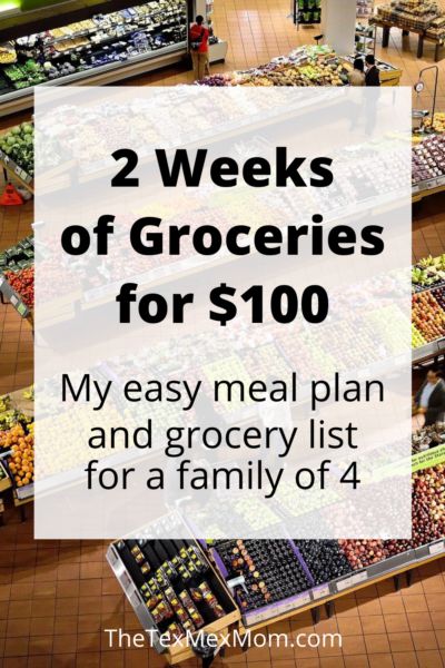 2 Weeks Of Meals For $100, 2 Weeks Of Groceries For $100, 1 Bag 5 Dinners, Feed A Family Of 4 For $100 A Week, Grocery List And Meal Plan, Cheap Meal Plans, Frugal Meal Planning, Aldi Meal Plan, Meal Planning Menus