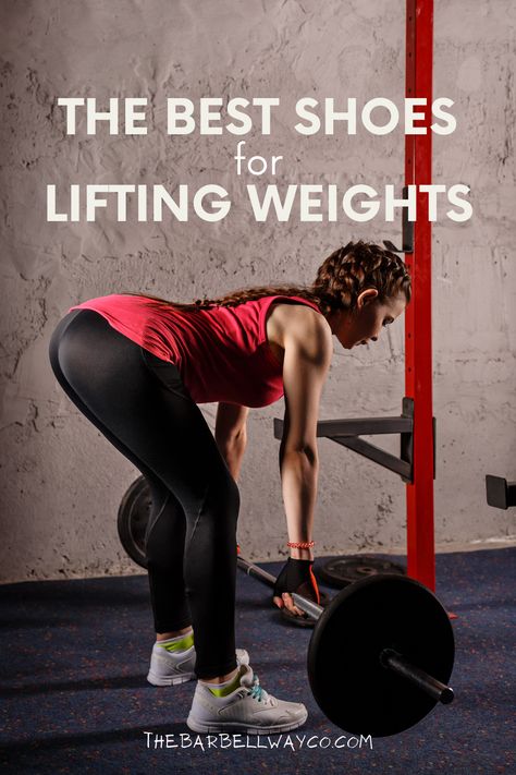 Here are the BEST shoes for lifting weights for women! Wearing proper footwear is crucial when strength training, so we know you'll find this post helpful! Weightlifting Outfit For Women, Weightlifting Shoes Women, Lifting Shoes For Women, Weight Training Shoes, Powerlifting Women, Shoes Bench, Weight Training Women, Strength Training Women, Lifting Shoes