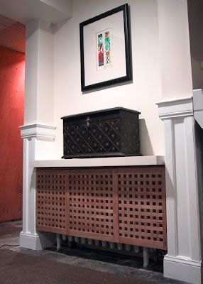 IKEA Hackers: radiator cover up Radiator Covers Ikea, Diy Radiator Cover, Ikea Algot, Ikea Ekby, Ikea Basket, Best Radiators, Home Radiators, Radiator Covers, Baseboard Heater