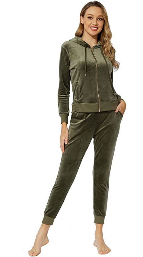 AmazonSmile: Women's Matching Sweat Sets Velour Lounge Sweatsuit 2 Piece Long Sleeve Casual Jogging Velvet Tracksuit Outfits S-3XL Purple S : Clothing, Shoes & Jewelry Velvet Tracksuit Outfit, Outfits Jogger, Matching Sweat Set, Juicy Tracksuit, Jogger Outfit, Velvet Tracksuit, Sweatpants Outfits, Outfits Athletic, Track Suits