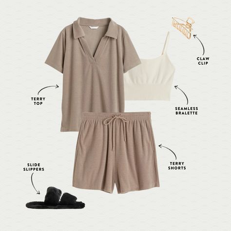 Spring Lounge Outfit, Home Look Outfit, Stylish Loungewear Outfit, Chic Loungewear Outfits, Summer Lounge Wear, Lounge Wear Stylish, Casual Home Outfits, Classy Loungewear, Lounge Wear Summer