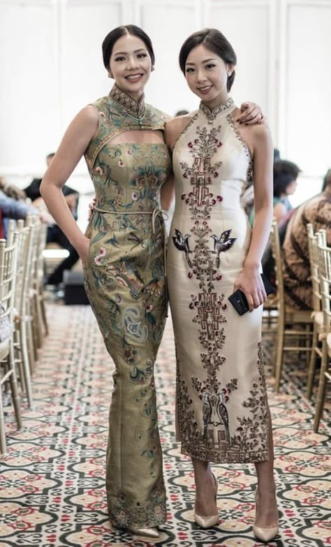 Stella Lunardy, Sangjit Dress, Chinese Style Dress, Cheongsam Dress, Batik Dress, Chinese Dress, Cheongsam, Asian Fashion, Traditional Dresses