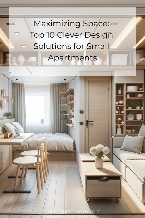 🏠 Struggling with limited space in your apartment? 🌟 Discover the Top 10 Clever Design Solutions to maximize every inch of your small living space! From innovative storage hacks to multi-functional furniture, these tips will transform your home. 💡 Click to learn more and revamp your apartment today! 📲 #SmallSpaceLiving #HomeDesign #ApartmentHacks #DIYDecor Tiny Spaces Apartments, Multi Functional Furniture, Modern Bunk, Studio Floor Plans, Window Seat Storage, Studio Floor, Expensive Decor, Apartment Hacks, Design Tricks