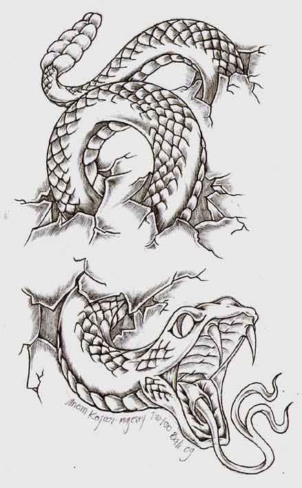 Begginer Tattoo Stencils, Alien Tattoo Stencil, Snakes Tattoo, Tato 3d, Wizard Tattoo, Drawing Wood, Cobra Tattoo, Tattoo Snake, Serpent Tattoo