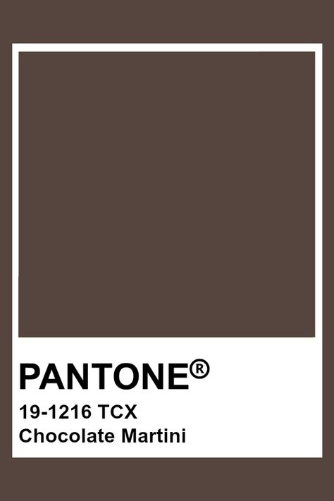 PANTONE 19-1216 TCX Chocolate Martini Pantone Chocolate Brown, Pantone Chocolate, Pantone Brown, Chocolate Brown Interior, Dark Academia Color Palette, Brown Pantone, Pantone Tcx, Pantone Color Chart, Pantone Swatches