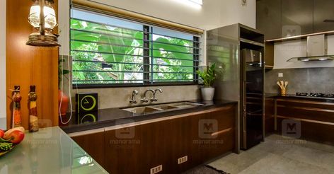 iringalakuda-house-kitchen Kerala Kitchen Designs, Kerala Kitchen, House Plan Kerala, Kerala Home Plans, Kitchen Design Indian, Kitchen Cabinet Door Styles, Kerala Home, Indian Bedroom Decor, Cabinet Door Styles