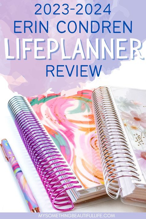 2023-2024 Erin Condren LifePlanner Review: Image of two planners and a pen Erin Condren Budget Planner Ideas, Erin Condren Dashboard Ideas, Erin Condren Life Planner Dashboard Ideas, Erin Condren Daily Duo Ideas, Erin Condren Life Planner Ideas, Erin Condren Monthly Dashboard Ideas, Erin Condren Life Planner Hourly, Erin Condren Planner Ideas, Erin Condren Academic Planner