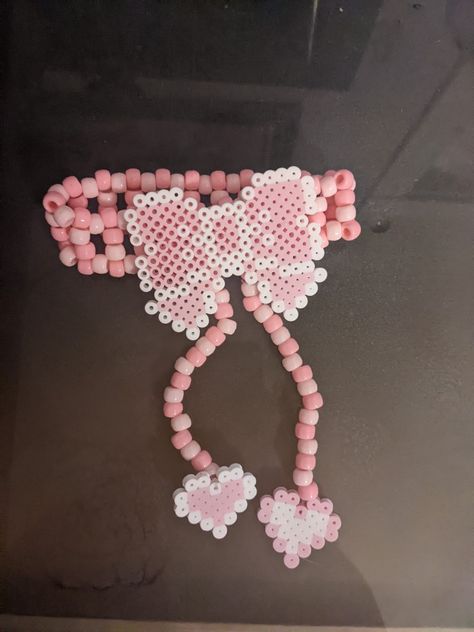 Cutecore Perler Bead, Bow Perler Beads, Sanrio Perler Bead Patterns, Pixel Bow, Kandi Inspo, Festival Ideas, Easy Perler Beads Ideas, Fuse Bead Patterns, Beads Ideas