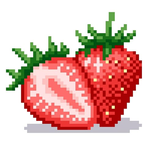 Strawberry Pixel Art, Hello Kitty Games, Minecraft Wallpaper, Pixel Drawing, Diy Perler Bead Crafts, Red Icons:), Pixel Games, Plastic Canvas Christmas, Pink Y2k