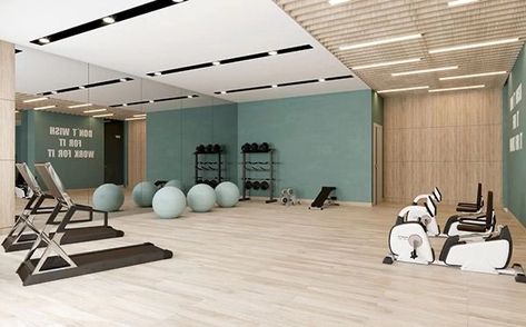 Physiotherapy Interior Design, Gymnasium Interior Design, Gym Interior Ideas, Home Gym Interior Design Ideas, Design Gym Interior, Fitness Gym Interior Design, Gym Room Design, Fitness Center Interior Design, Interior Design Gym