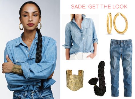 DIY Halloween Costume Inspiration: Sade Circa 1980s - Nicole Gibbons Style Sade Halloween Costume, Sade Costume, Sade Denim, Sade Inspired Looks, Sade 1980s, Denim Costume, Sade Adu Wall Art, Holiday Table Inspiration, 80s Costumes