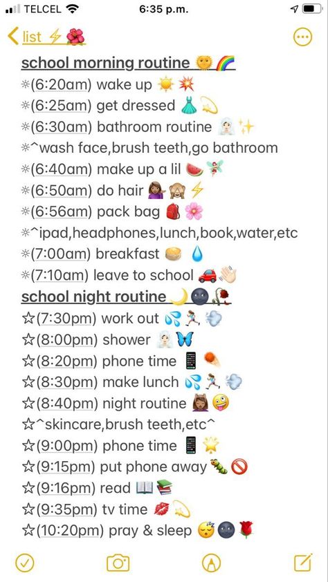 Colors Associated With Months, Night Routine For School, Morning Routines For School, Week Routine, Schul Survival Kits, School Night Routine, Routine School, Morning School, Night Routines