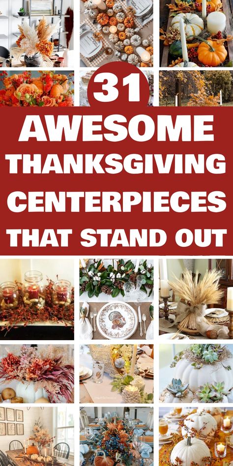 Looking to add a personal touch to your Thanksgiving table? Get inspired by these easy Thanksgiving decor ideas! From creative DIY floral arrangements to autumn centerpiece ideas, there are so many ways to elevate your table setting this holiday season. Whether you're searching for Thanksgiving centerpieces DIY or unique Thanksgiving table arrangements, these projects are sure to impress your guests. Embrace the spirit of the season with beautiful and budget-friendly decor that reflects your sty Diy Thanksgiving Decorations Table, Autumn Centerpiece Ideas, Kid Made Thanksgiving Centerpieces, Low Budget Thanksgiving Table Decor, Easy Thanksgiving Centerpieces, Easy Turkey Centerpiece Craft, Thanksgiving Centerpiece Jar With Fall Accessories, Thanksgivibg Table Settings Target, Thanksgiving Table Arrangements