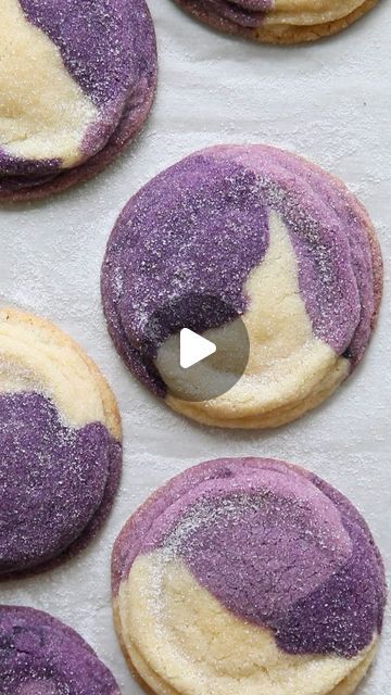 amy h. on Instagram: "ube neapolitan cookies, a riff on the marbled ube sugar cookies you all love.  #cookiedecorating #bakefromscratch #sugarcookies #cookies #recipe" Ube Oreo Cookies, Ube Crinkle Cookies, Vegan Ube Cookies, Ube Cookies, Ube Marble Cookies, Ube Shortbread Cookie, Purple Cookies, Love Is All, Sugar Cookies