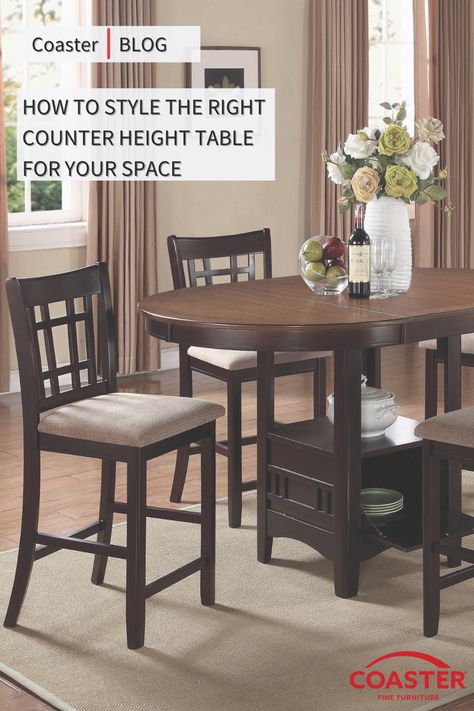 Square Dining Table Decor, Circular Kitchen Table, Counter Height Dining Room Tables, Pub Height Table, Counter Height Dining Table Set, High Top Tables, Formal Dining Tables, Bar Height Table, Counter Height Dining Table