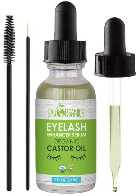 Oil For Eyelash Growth, Eyelash Oil, Caster Oil, Castor Oil Eyelashes, Pure Castor Oil, Organic Serum, Eyelash Enhancer, Fragrance Ingredients, Organic Castor Oil